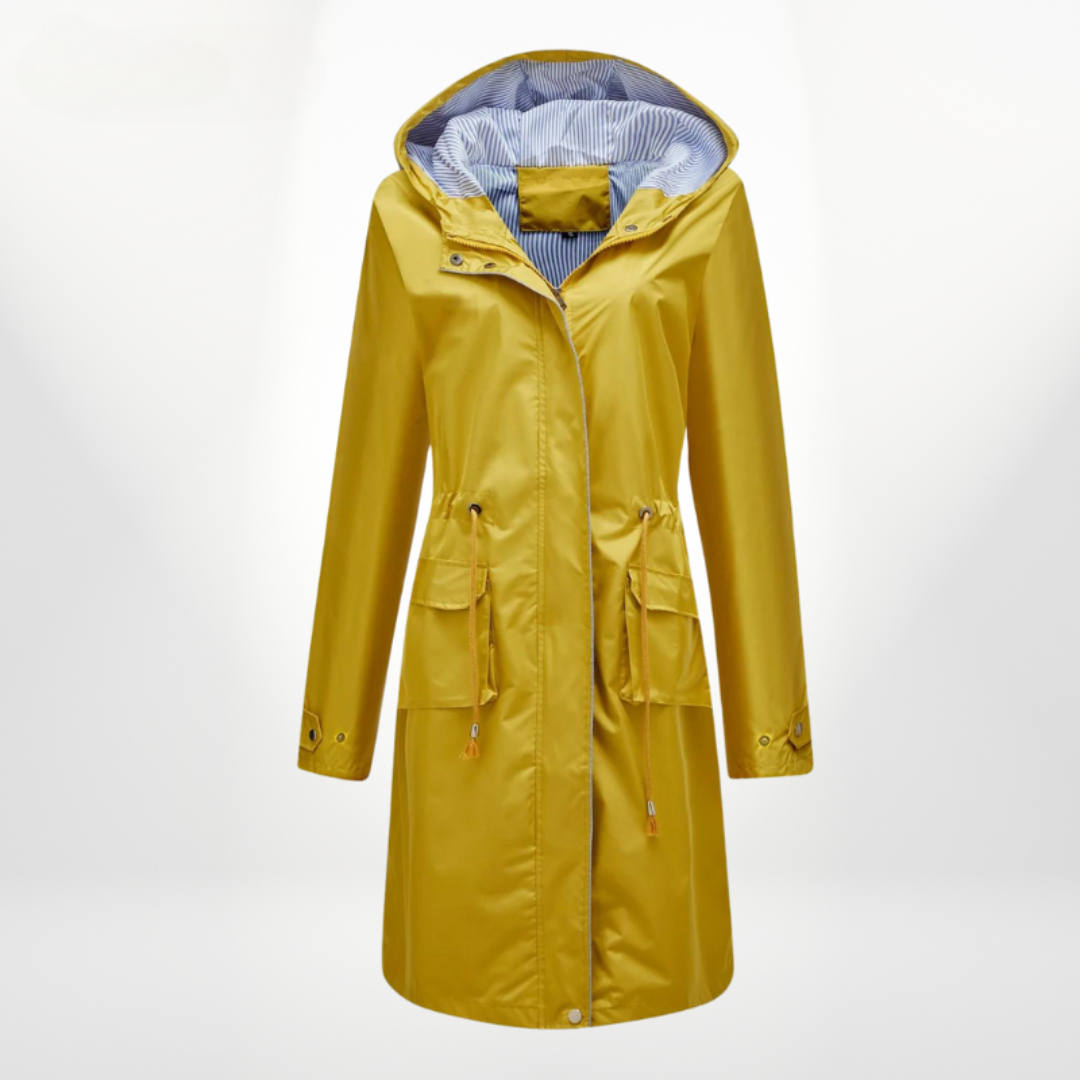Julia | Waterproof trench coat with hood