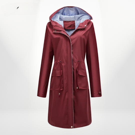Julia | Waterproof trench coat with hood