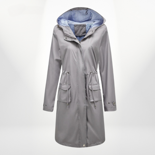 Julia | Waterproof trench coat with hood