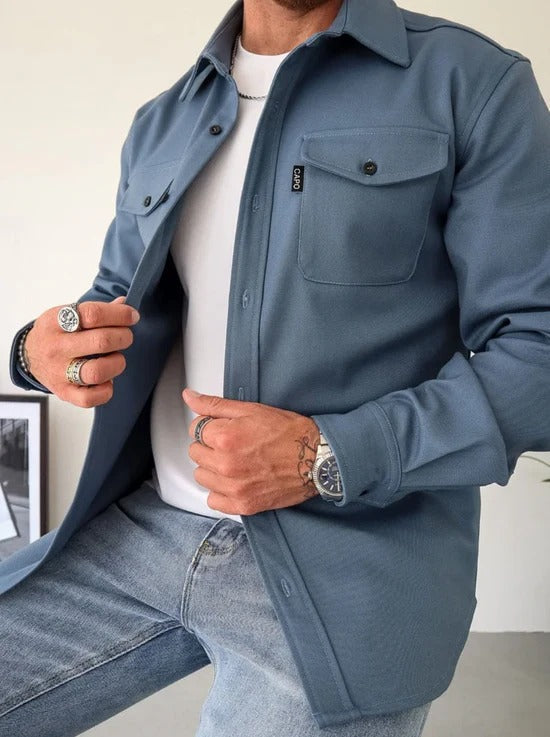 Lucian | Heren Camicia Casual | Nero