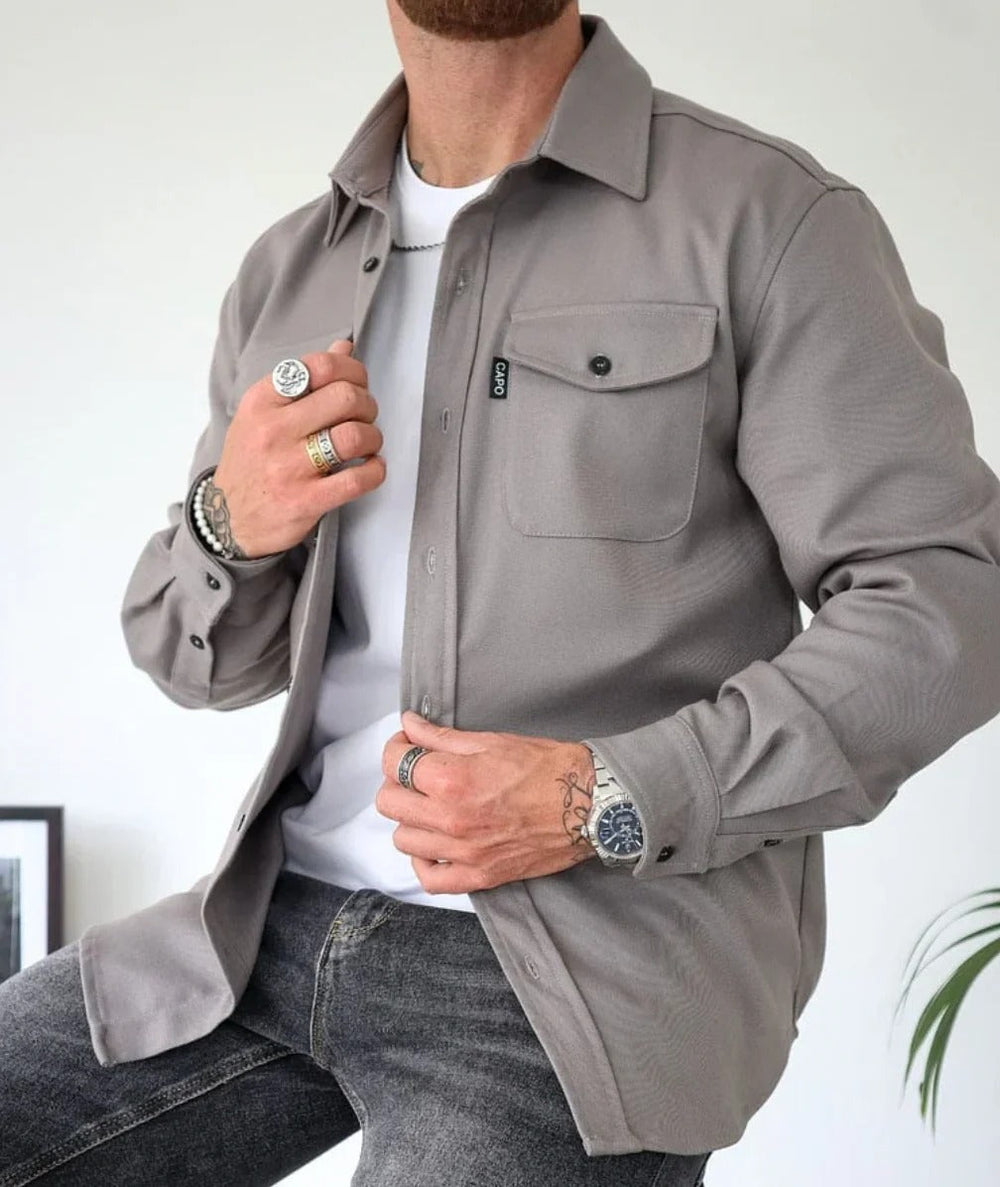 Lucian | Heren Camicia Casual | Nero