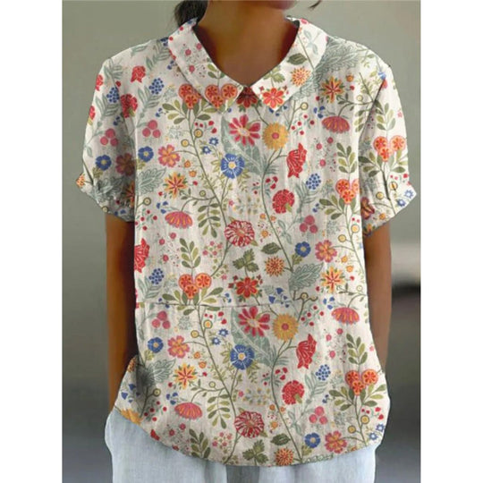 Karin | Casual blouse with blossom print