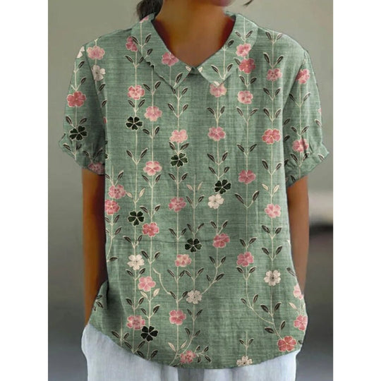 Karin | Casual blouse with blossom print