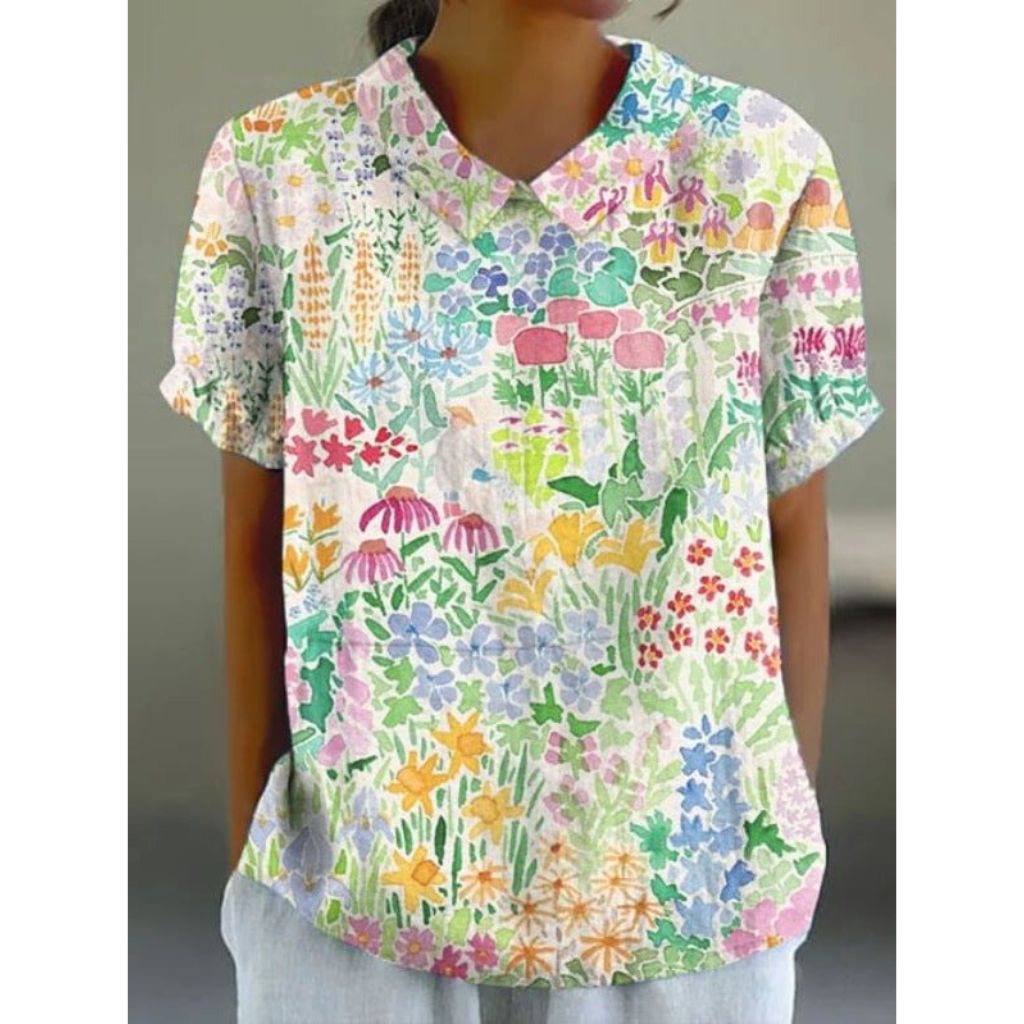 Karin | Casual blouse with blossom print