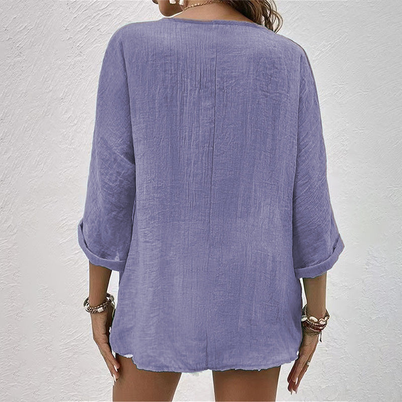 Katharina | Relaxed Casual T shirt met V hals