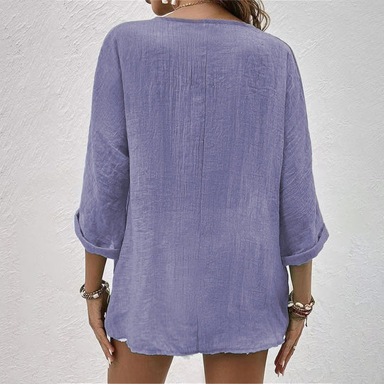 Katharina | Relaxed Casual T shirt met V hals
