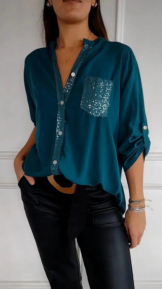 Kathrin | Women's blouse with sequins