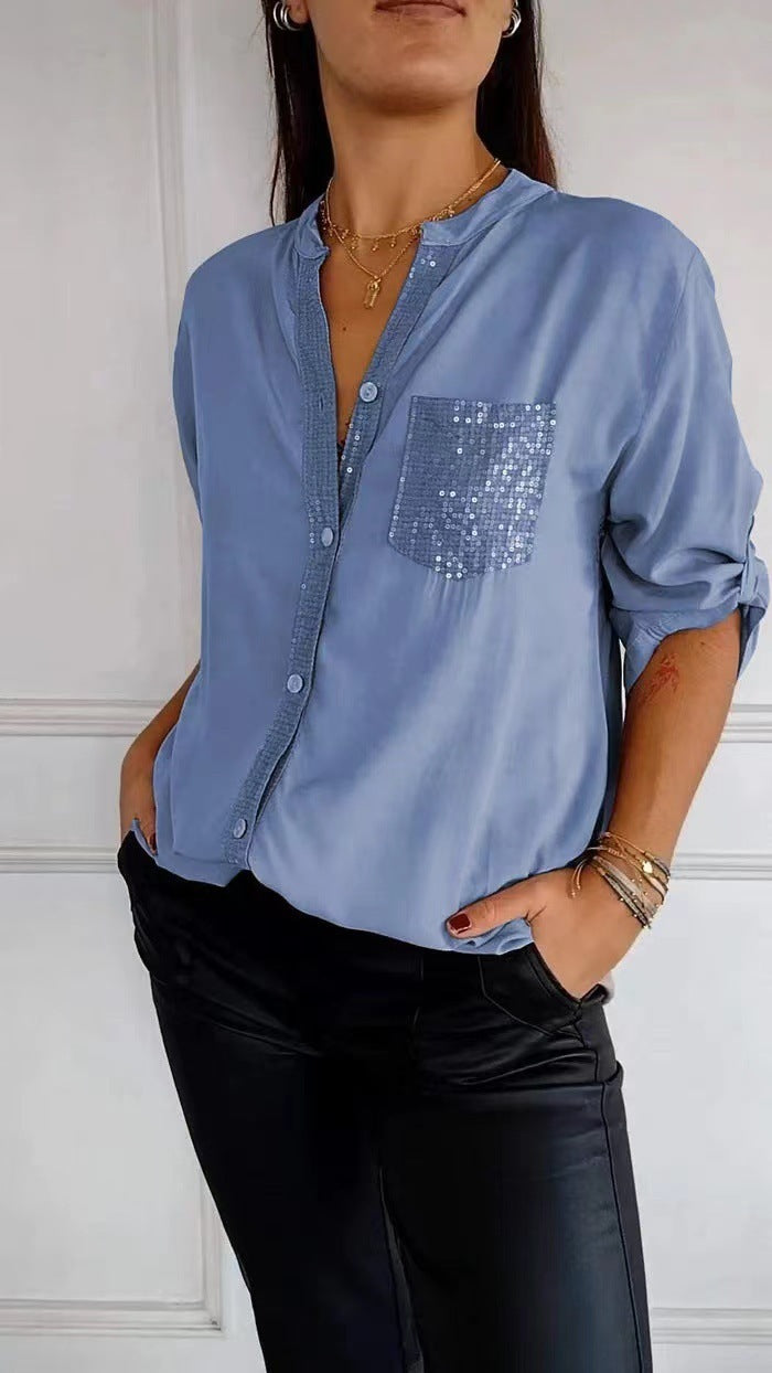 Kathrin | Women's blouse with sequins