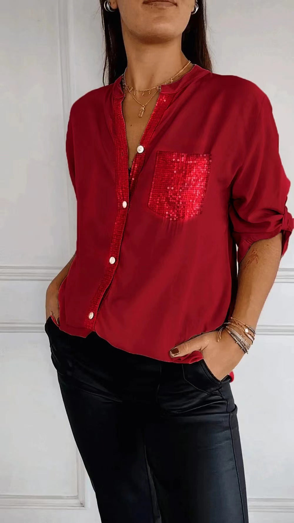 Kathrin | Women's blouse with sequins