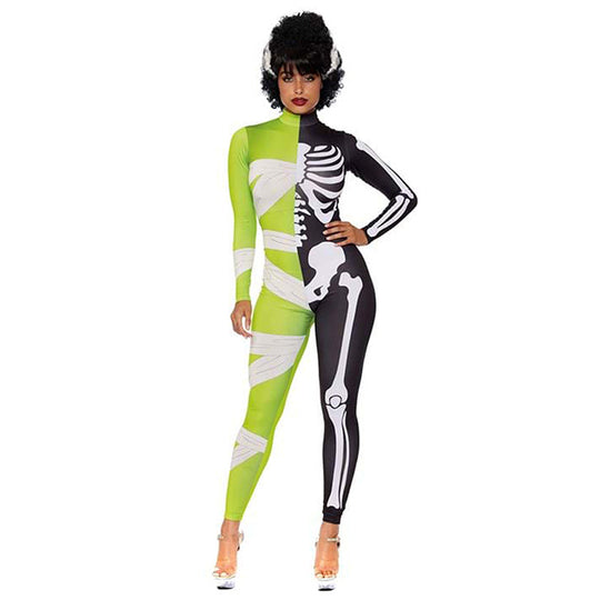 Katrin | Halloween-Kostüm halb Mumie halb Skelett