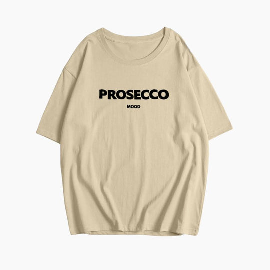 Poppy | Modieus oversized T shirt met proseccoprint