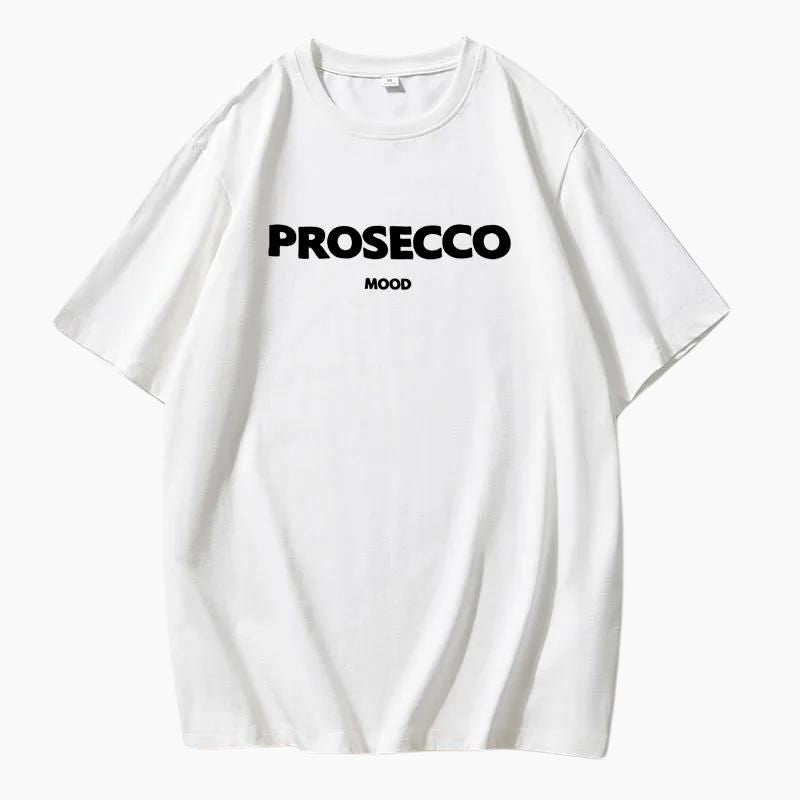 Poppy | Modieus oversized T shirt met proseccoprint