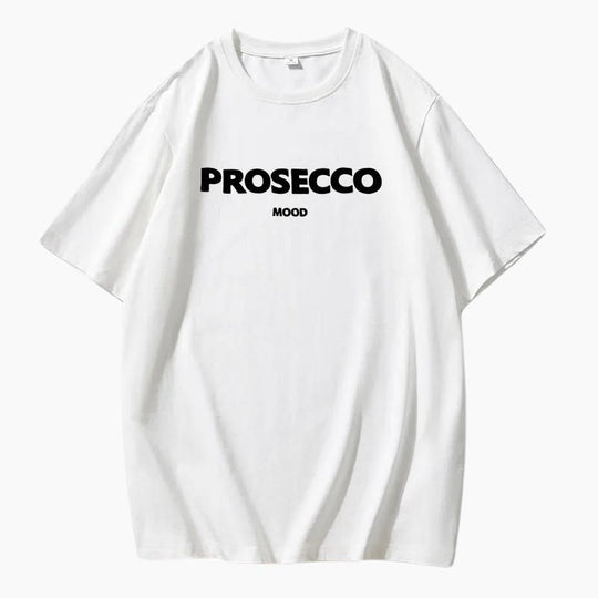 Poppy | Modieus oversized T shirt met proseccoprint