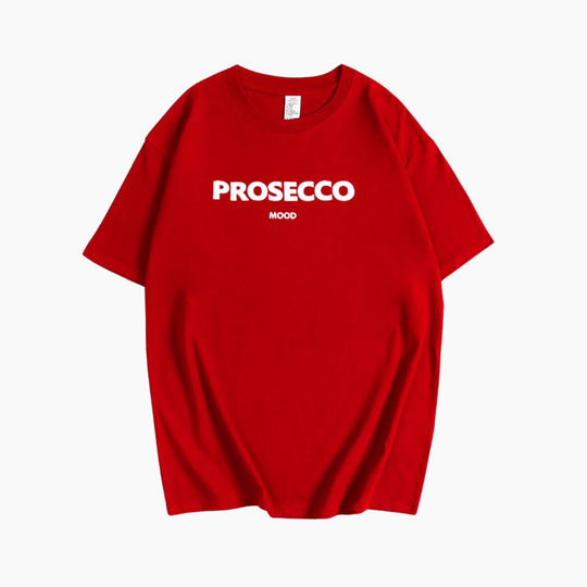 Poppy | Modieus oversized T shirt met proseccoprint
