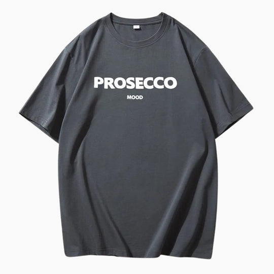 Poppy | Modieus oversized T shirt met proseccoprint