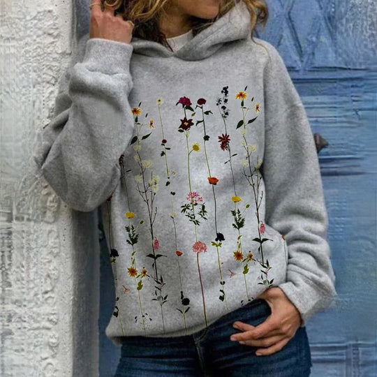 Kristin | Weicher Blumenpullover
