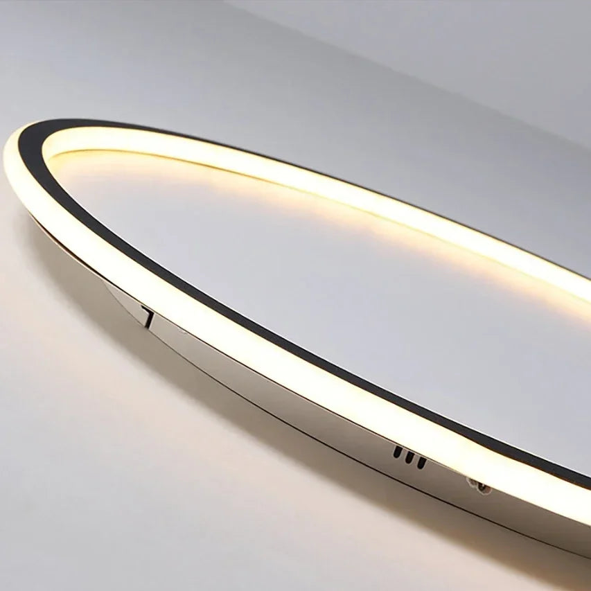 Moderne LED plafondlamp in cirkelvorm, ontworpen voor een stijlvolle en gezellige woonkamer.