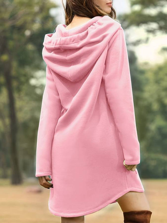 Laura | Lässiges Kapuzenkleid mit langen Ärmeln