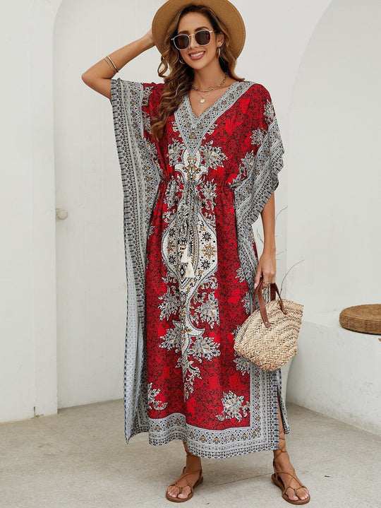 Laura | Elegante e comodo vestito estivo lungo con scollo a V