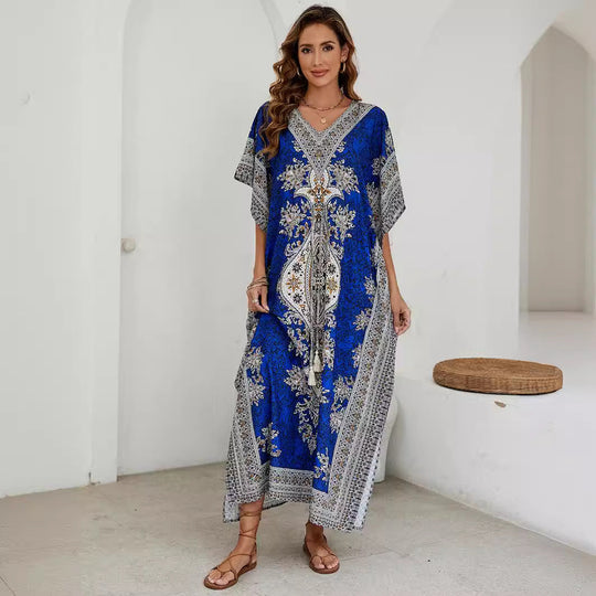 Laura | Elegante e comodo vestito estivo lungo con scollo a V