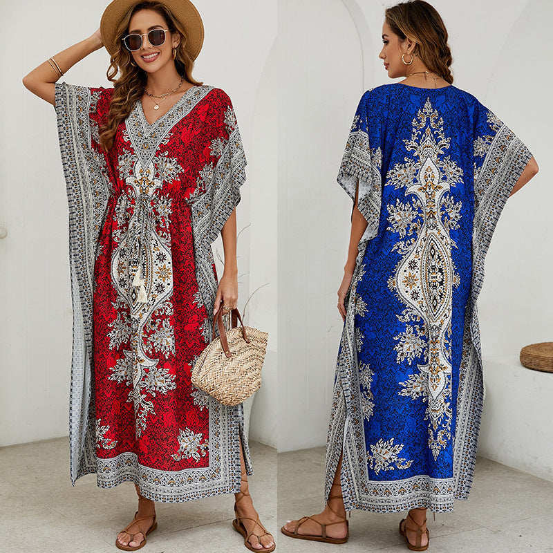 Laura | Elegante e comodo vestito estivo lungo con scollo a V