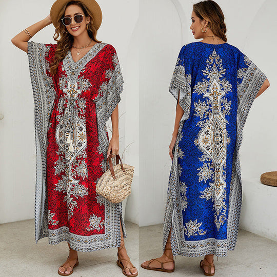 Laura | Elegante e comodo vestito estivo lungo con scollo a V