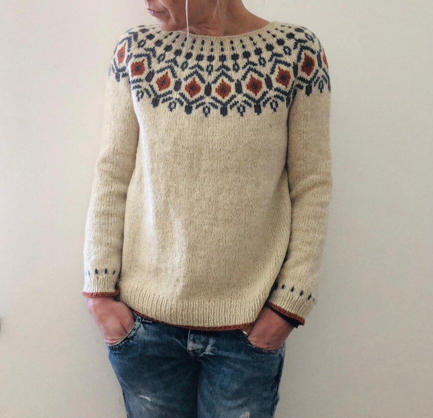 Laura | Geometric chunky knit sweater