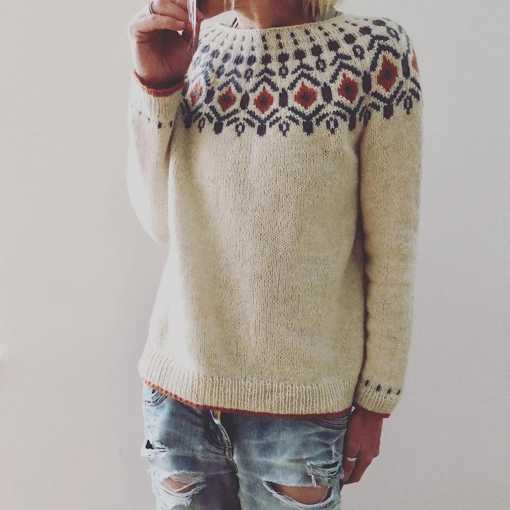 Laura | Geometric chunky knit sweater