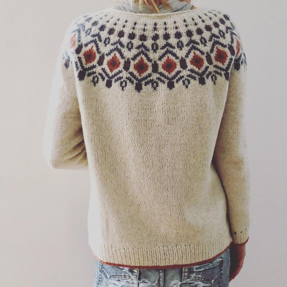 Laura | Geometric chunky knit sweater