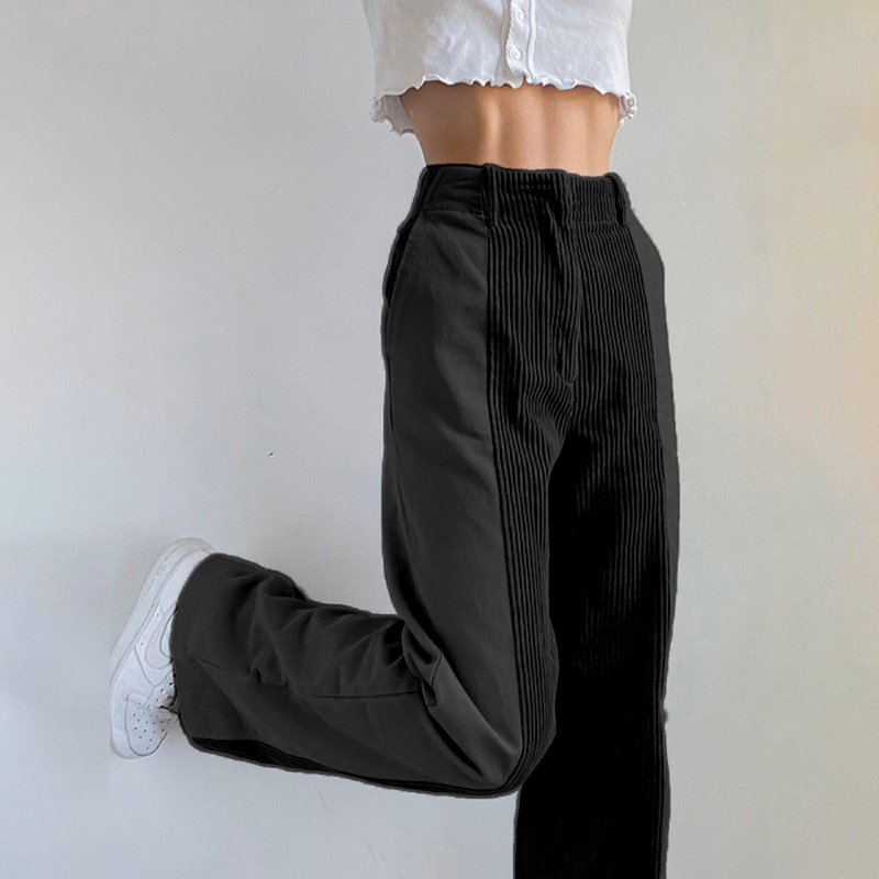 Lauren | Casual stylish corduroy pants with high waist