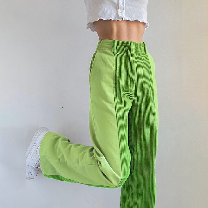Lauren | Casual stylish corduroy pants with high waist