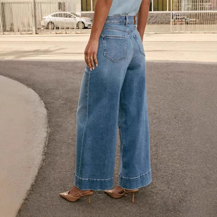 Layla | Retro Royal wide mom jeans