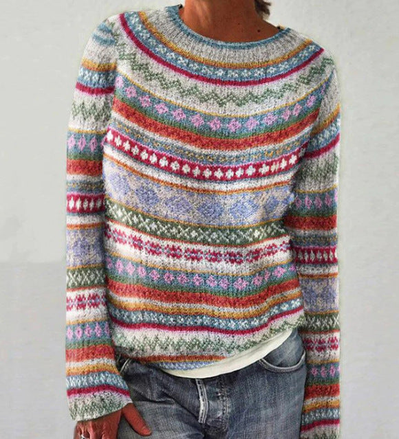 Lena | Comfortable knitted sweater with round neck