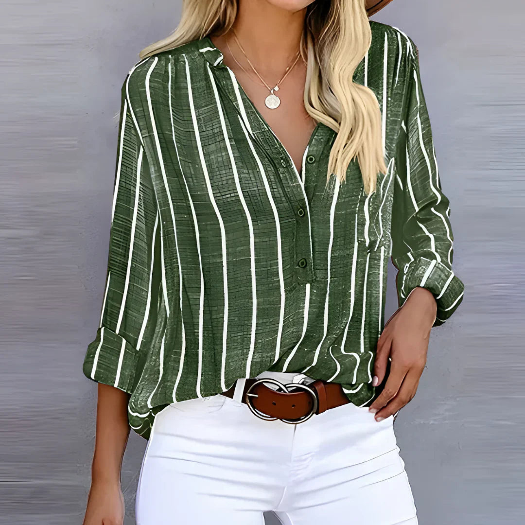 Lena | Elegante en comfortabele gestreepte blouse