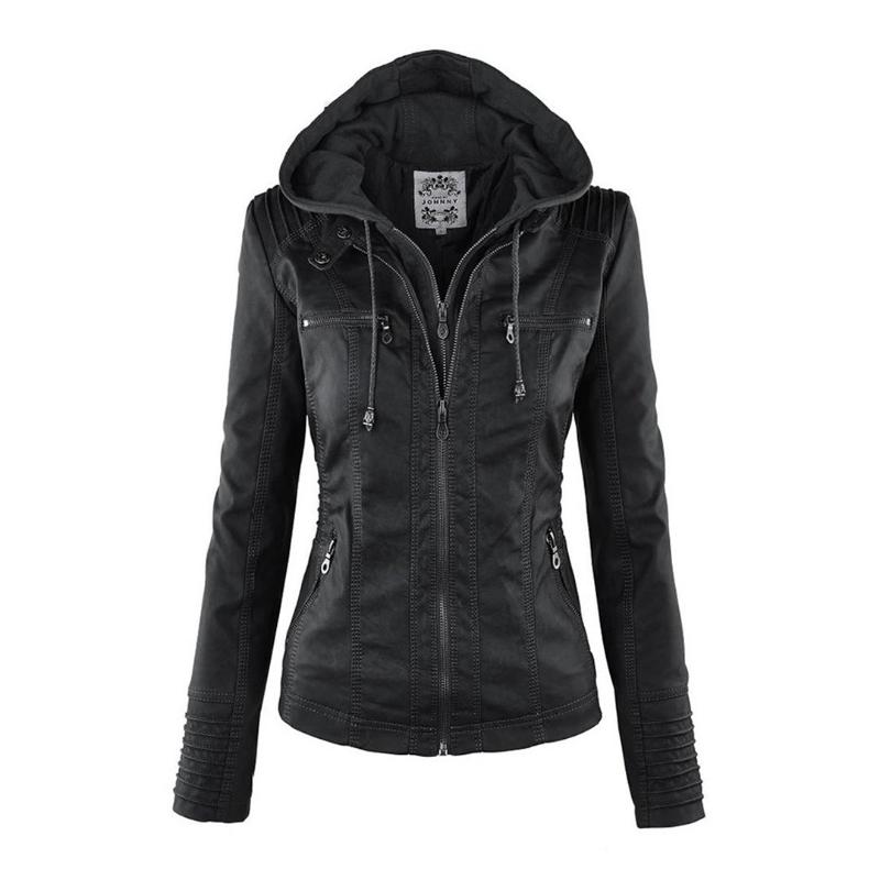 Lena | Modern coat with hood and zipper