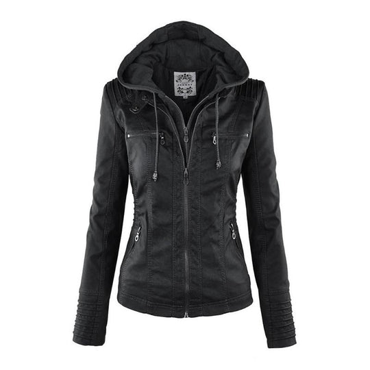 Lena | Modern coat with hood and zipper