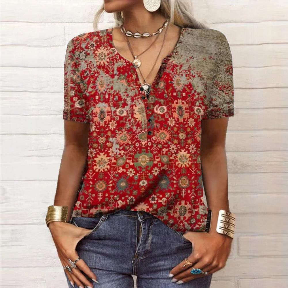 Leonie | Elegant cotton summer fashion blouse