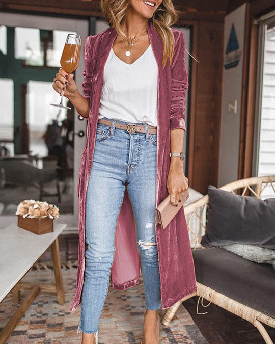 Leonie | Vielseitige lange Strickjacke