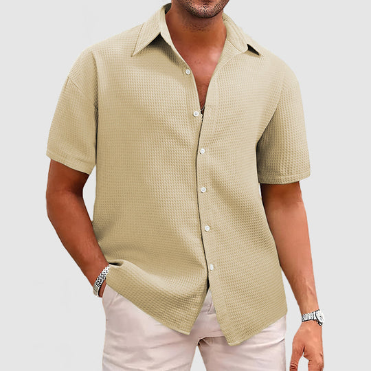 Levi | Maglia a rete traspirante a maglia waffle per il relax