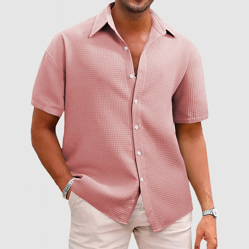 Levi | Maglia a rete traspirante a maglia waffle per il relax