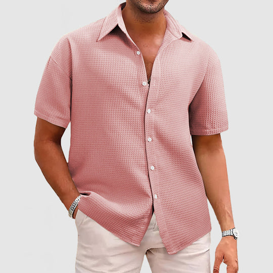 Levi | Maglia a rete traspirante a maglia waffle per il relax