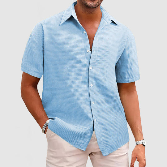 Levi | Maglia a rete traspirante a maglia waffle per il relax
