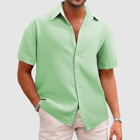 Levi | Maglia a rete traspirante a maglia waffle per il relax