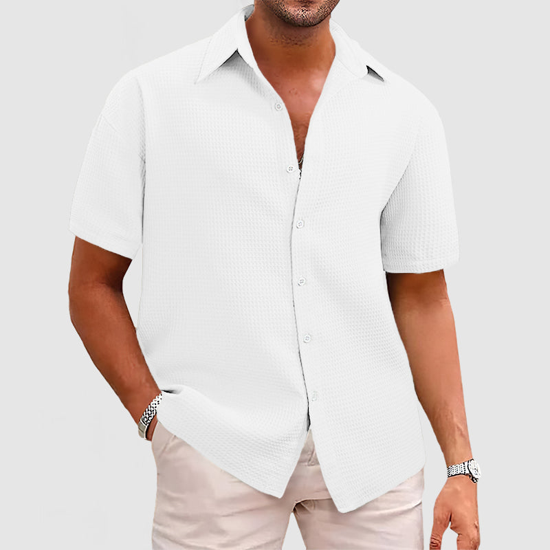 Levi | Maglia a rete traspirante a maglia waffle per il relax