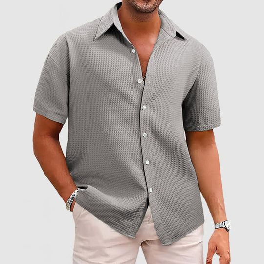 Levi | Maglia a rete traspirante a maglia waffle per il relax