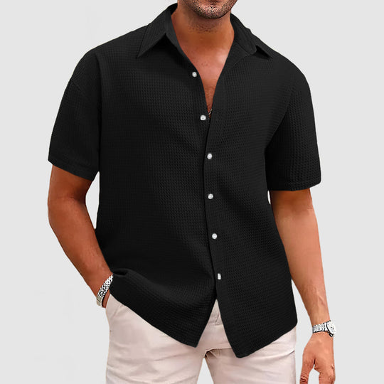 Levi | Maglia a rete traspirante a maglia waffle per il relax