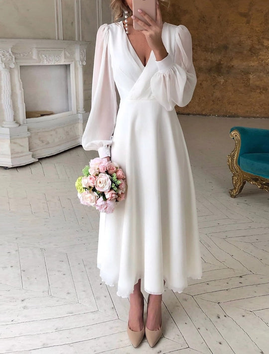 Lisa | Elegante abito da sposa midi