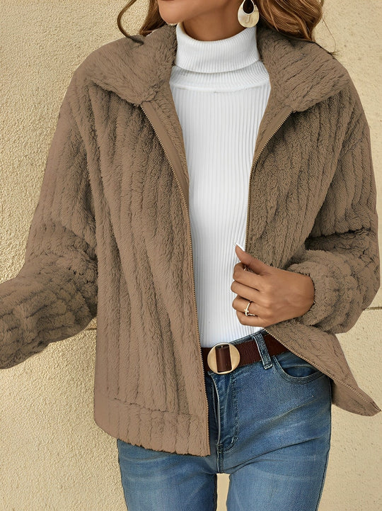 Lisa | Elegant soft and comfortable cozy teddy coat