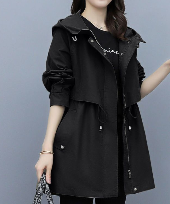 Lisa | Trench coat impermeabile lungo con cappuccio