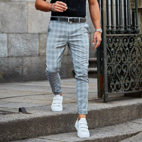 Thomas - Pantaloni Slim-Fit Classici a Quadri